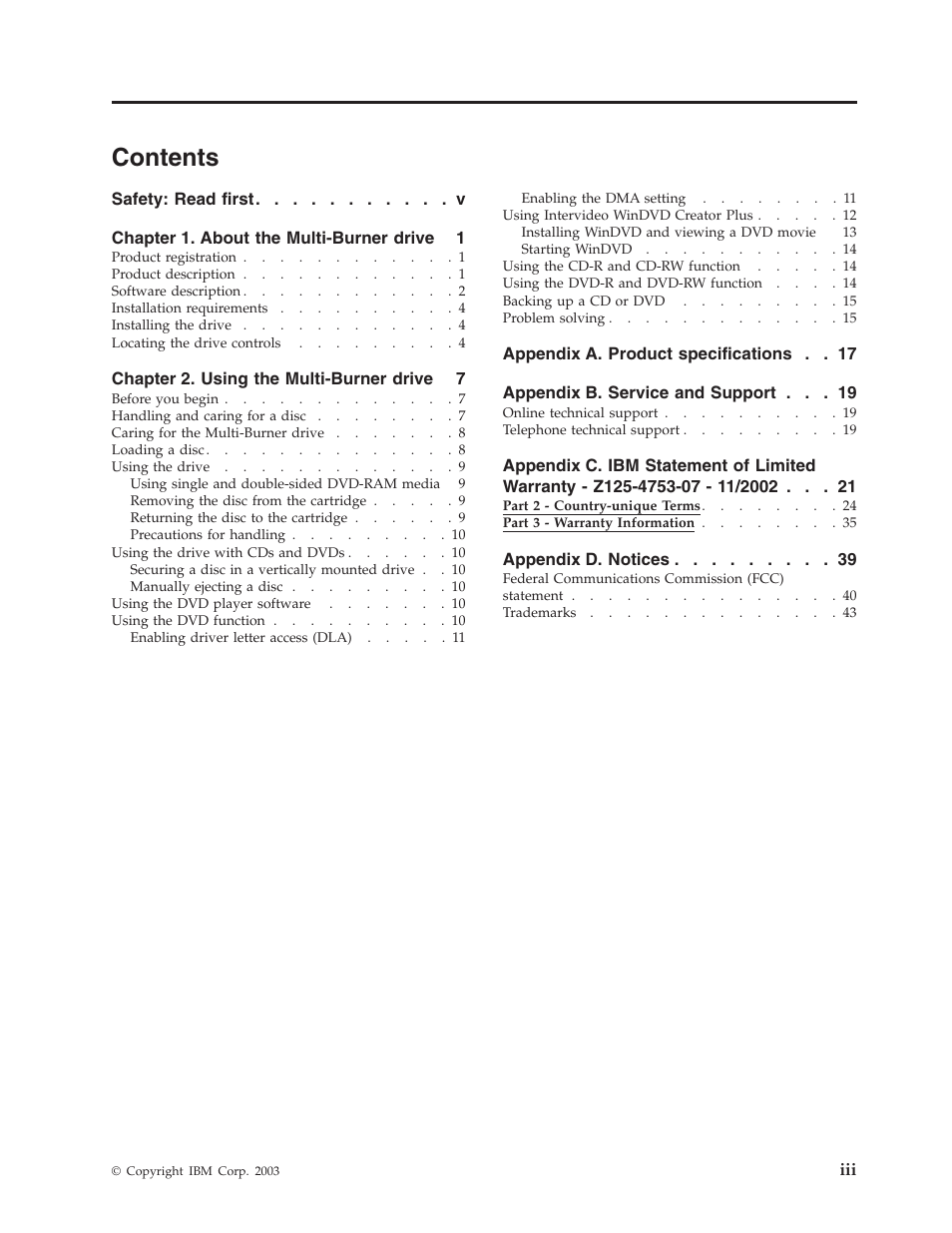 IBM ThinkPad 73P3279 User Manual | Page 5 / 54