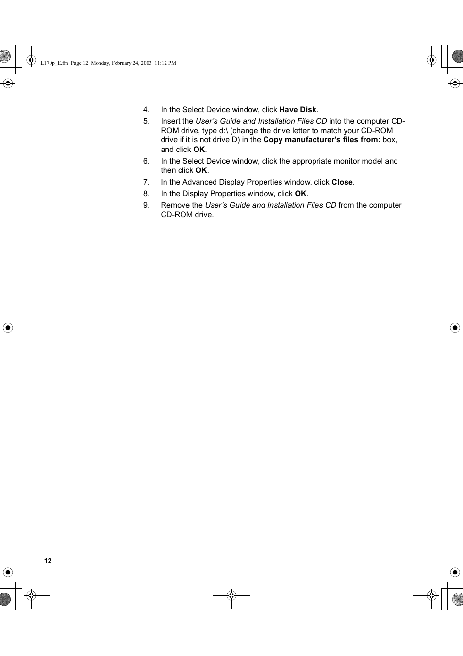 IBM L170p User Manual | Page 14 / 36