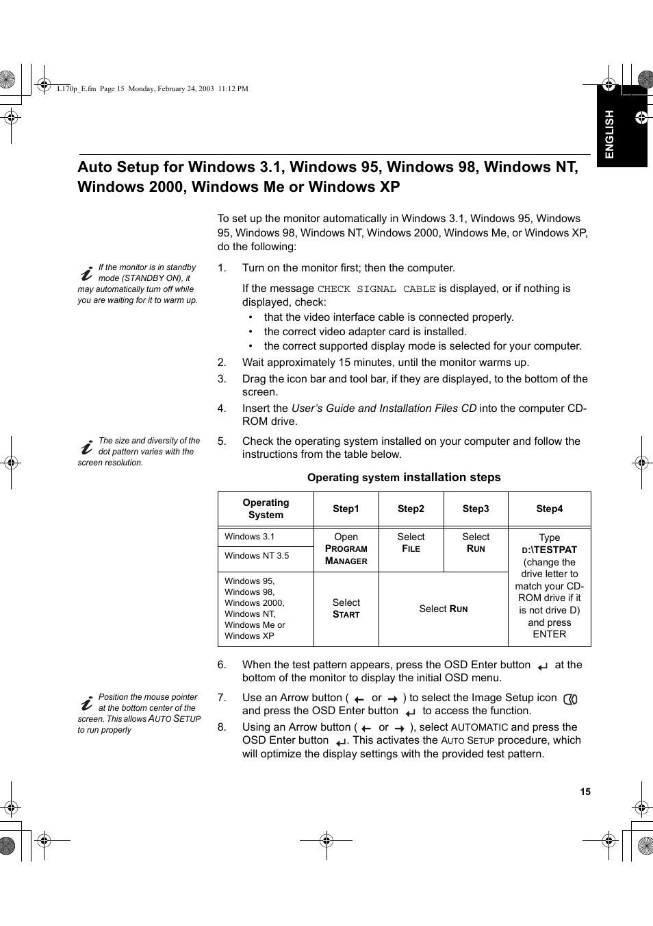 IBM L170p User Manual | Page 17 / 36