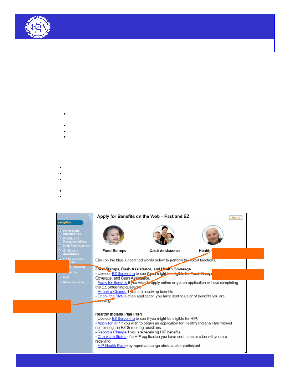 Ndiana, Ligibility, Odernization | IBM Voluntary Community Assistance Network V-CAN User Manual | Page 29 / 33