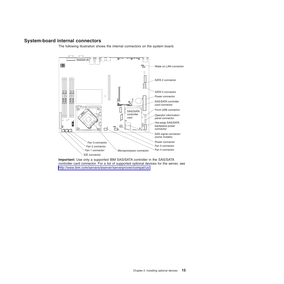 System-board internal connectors, System-board, Internal | Connectors | IBM 4190 User Manual | Page 29 / 84