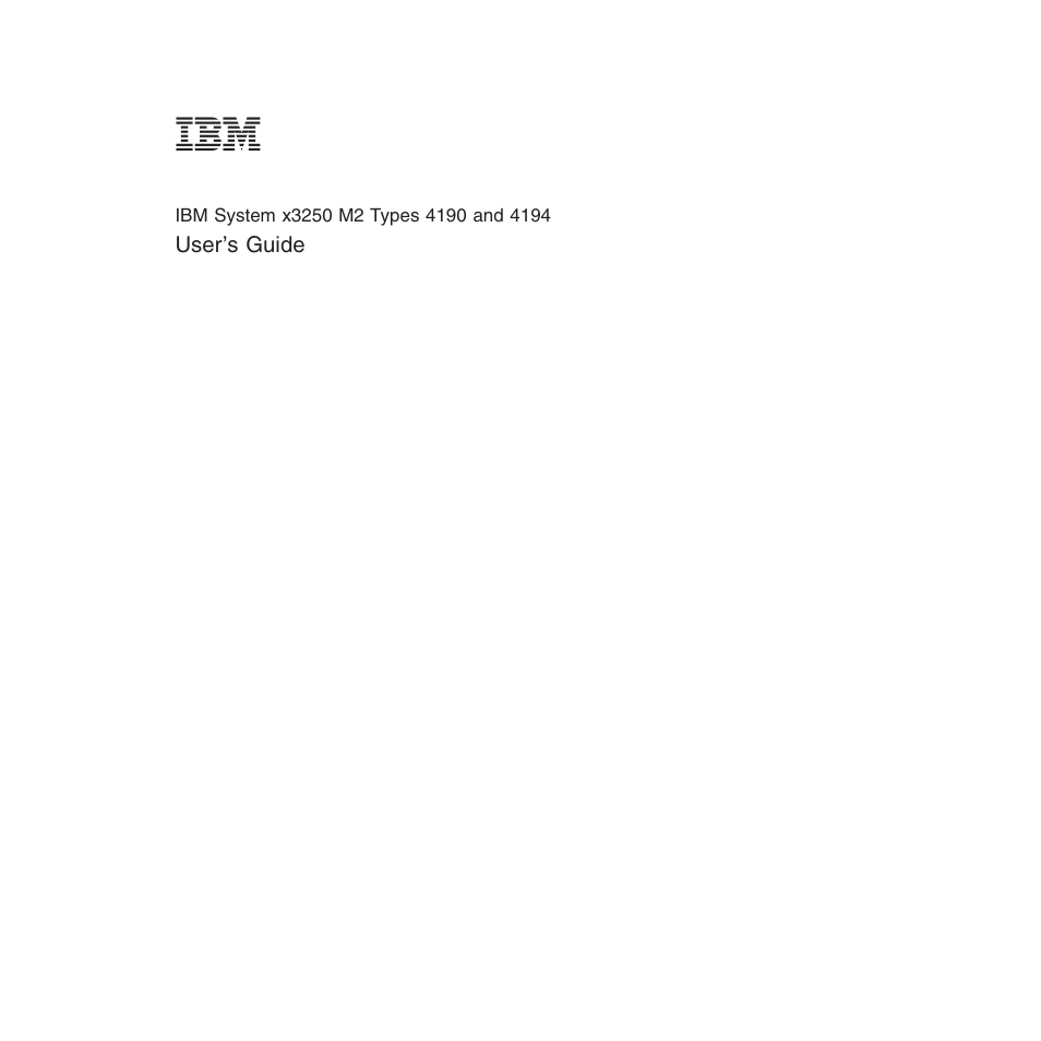 User’s, Guide | IBM 4190 User Manual | Page 3 / 84