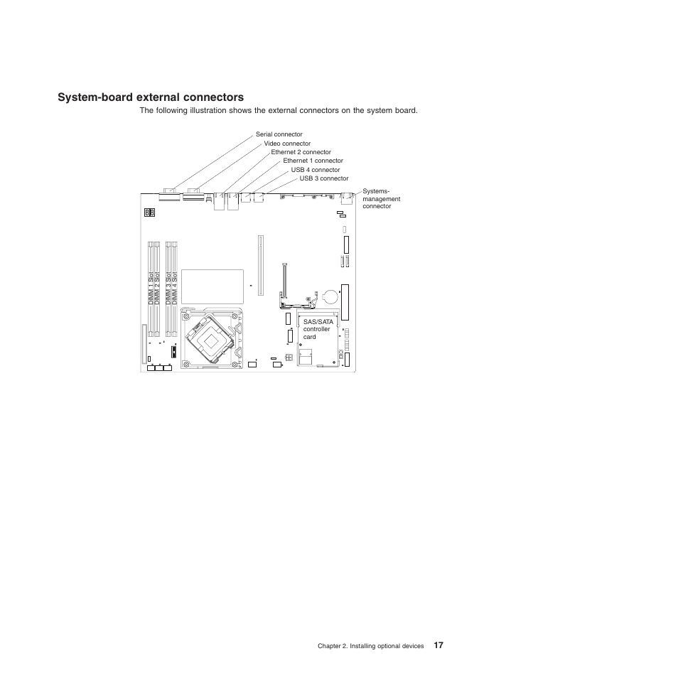 System-board external connectors, System-board, External | Connectors | IBM 4190 User Manual | Page 31 / 84