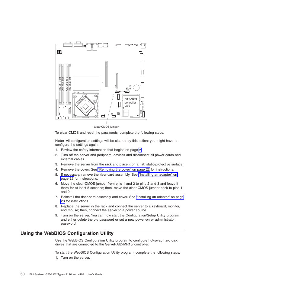 Using the webbios configuration utility, Using, Webbios | Configuration, Utility | IBM 4190 User Manual | Page 64 / 84