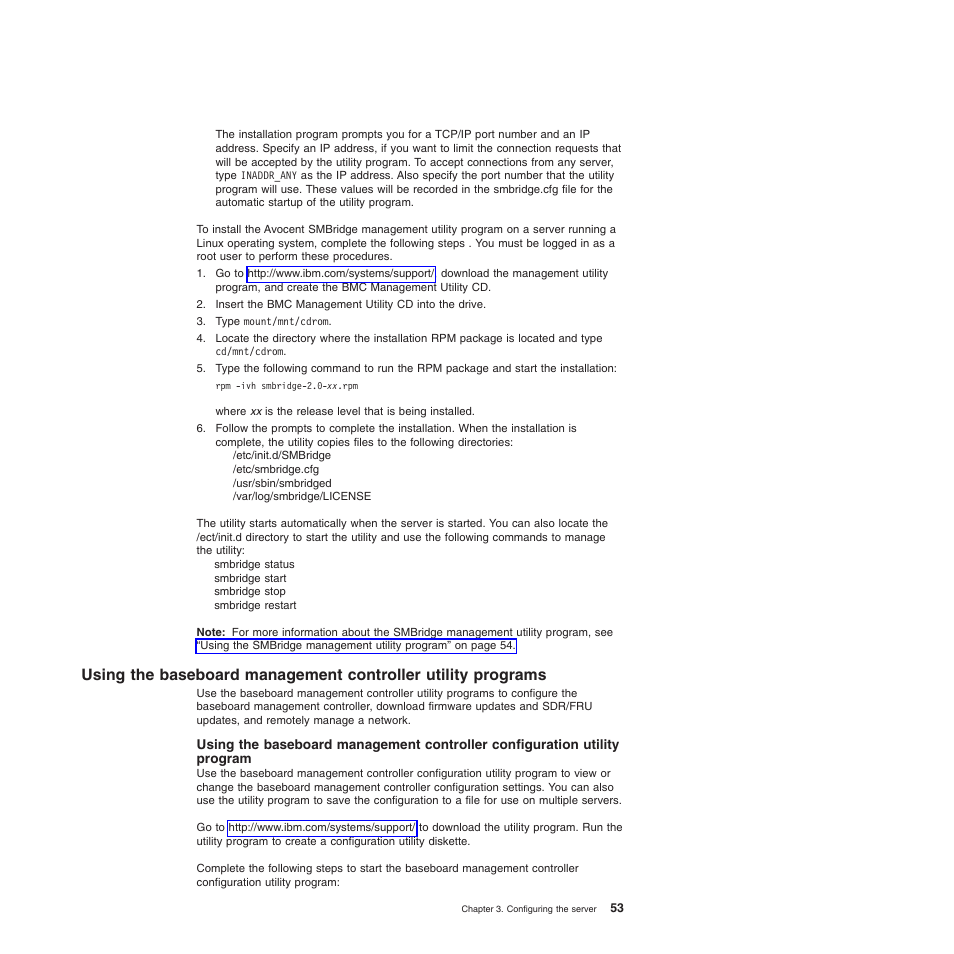 Using, Baseboard, Management | Controller, Utility, Programs | IBM 4190 User Manual | Page 67 / 84