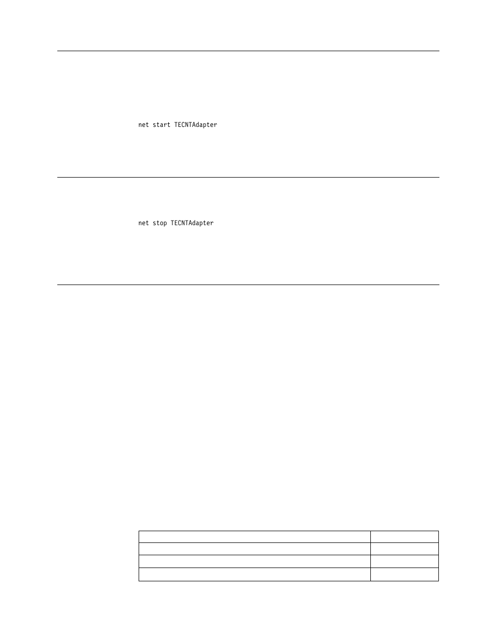Starting the adapter, Stopping the adapter, Events listing | Event class structure | IBM Enterprise Console User Manual | Page 147 / 194