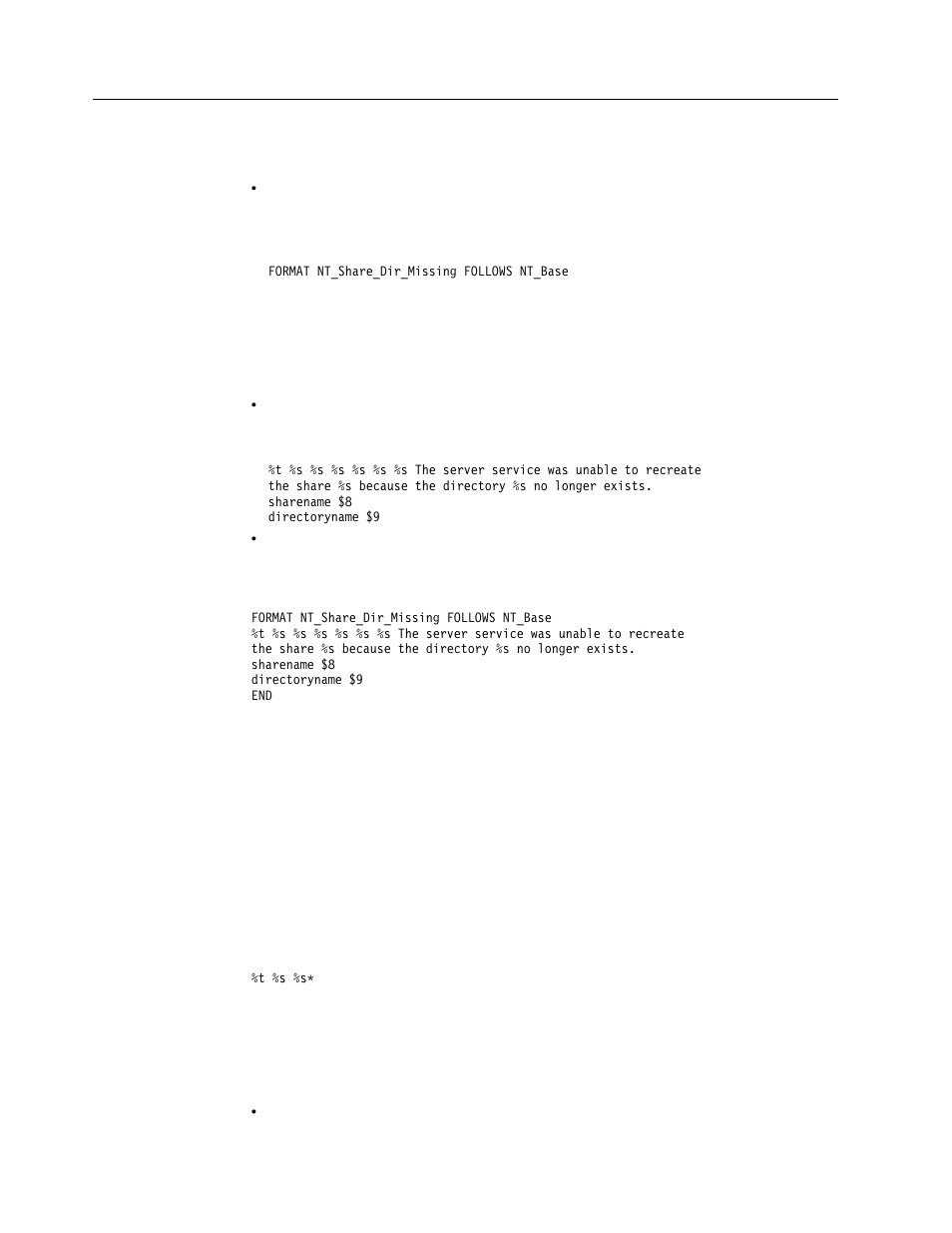 Format specifications | IBM Enterprise Console User Manual | Page 158 / 194
