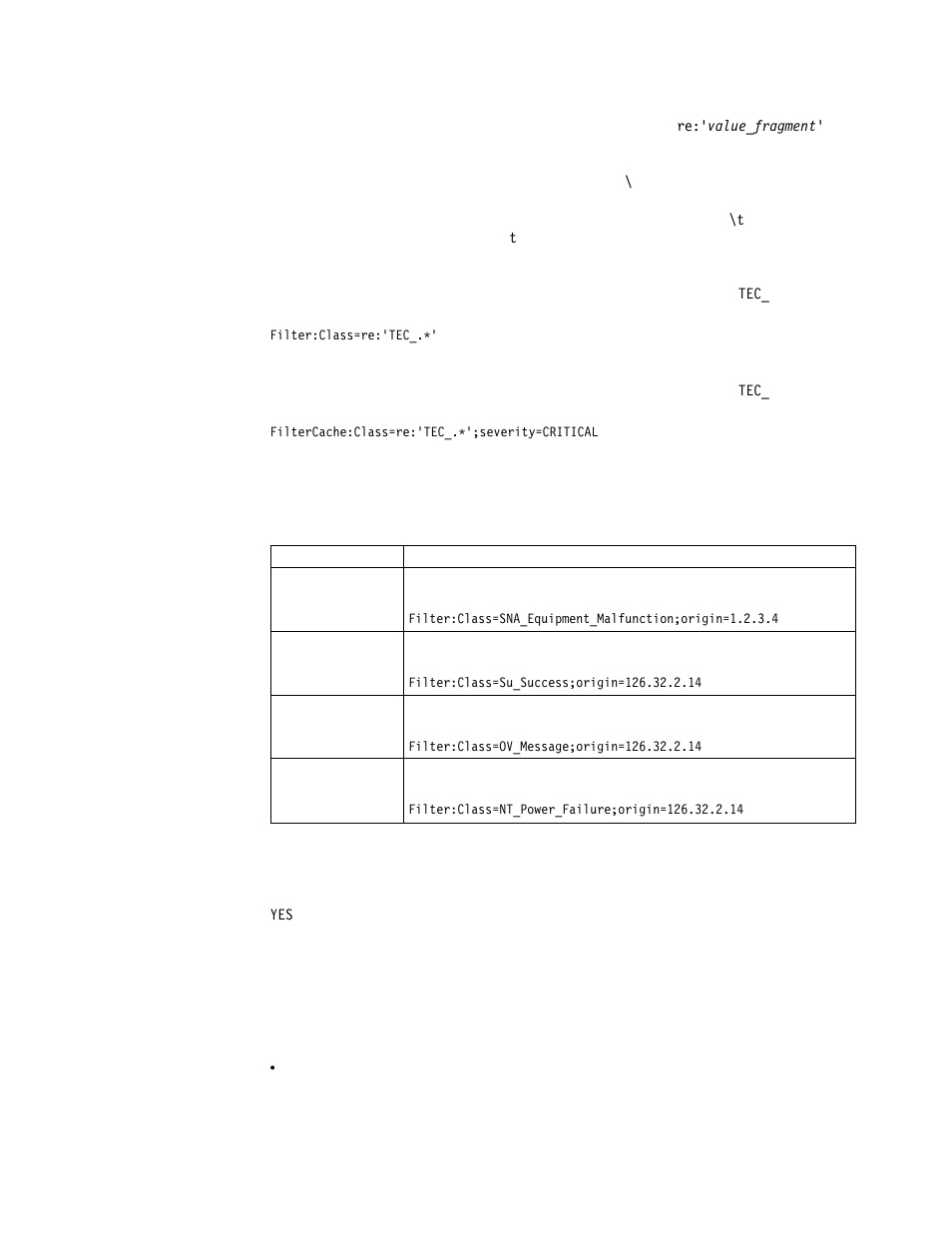 Regular expressions in filters, Event filter examples, Event buffer filtering | IBM Enterprise Console User Manual | Page 27 / 194