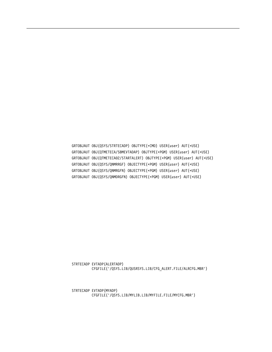 Strtecadp, Synopsis, Description | Examples | IBM Enterprise Console User Manual | Page 40 / 194