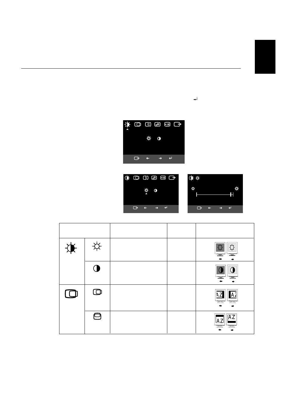 On-screen display (osd) controls, Initial appearance of osd, Osd functions | English | IBM ThinkVision 6734-AB9 User Manual | Page 21 / 32