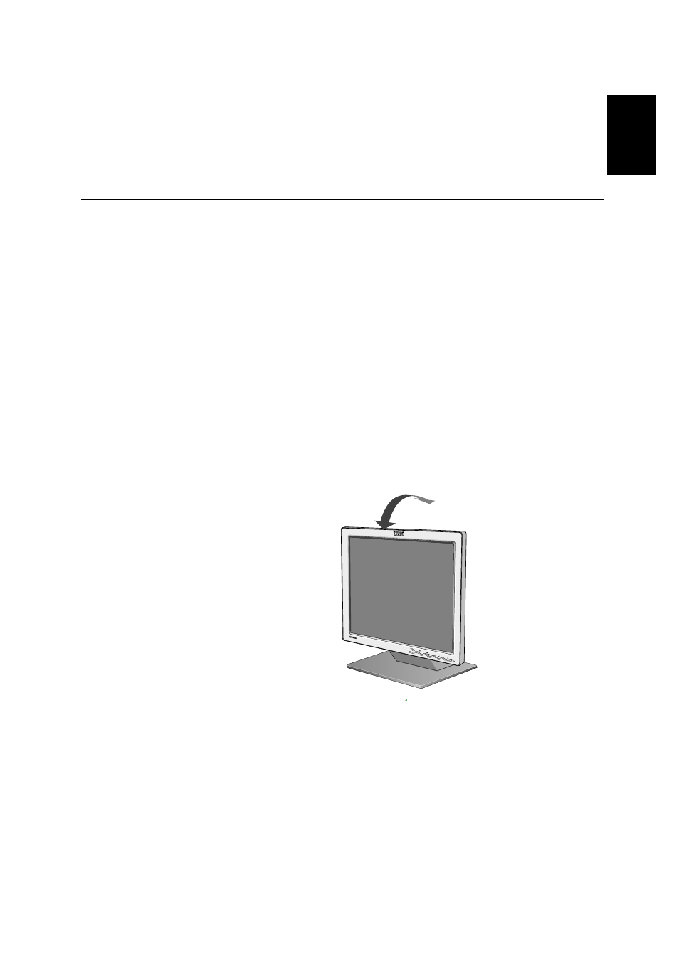 Adjusting the monitor position, Workplace preparation | IBM ThinkVision 6734-AB9 User Manual | Page 9 / 32