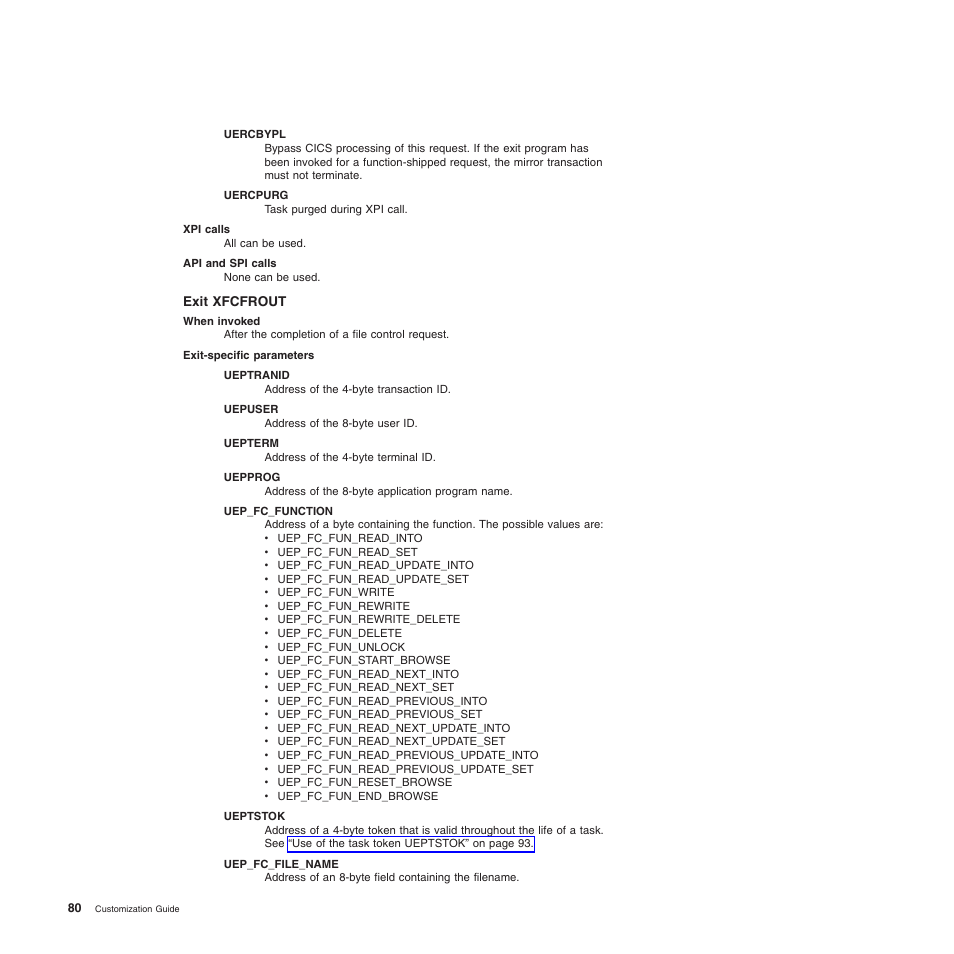 Exit xfcfrout | IBM SC34-6814-04 User Manual | Page 102 / 953