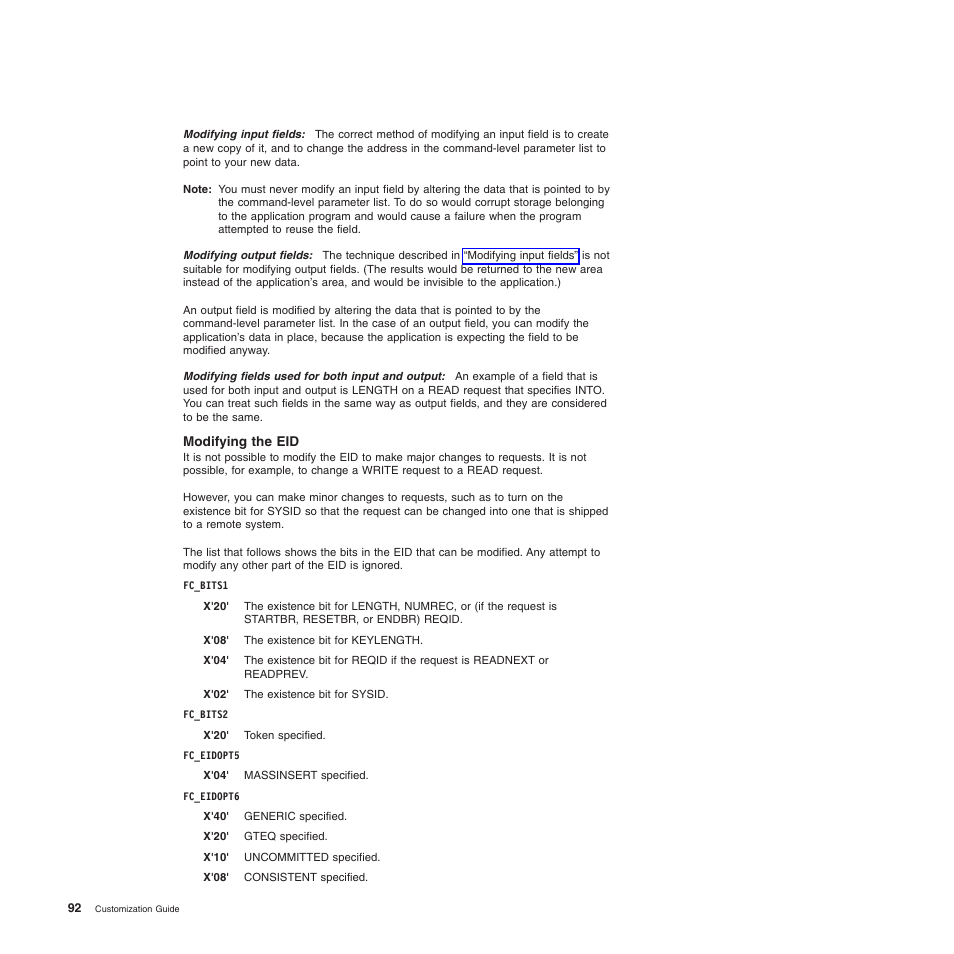 Modifying the eid | IBM SC34-6814-04 User Manual | Page 114 / 953