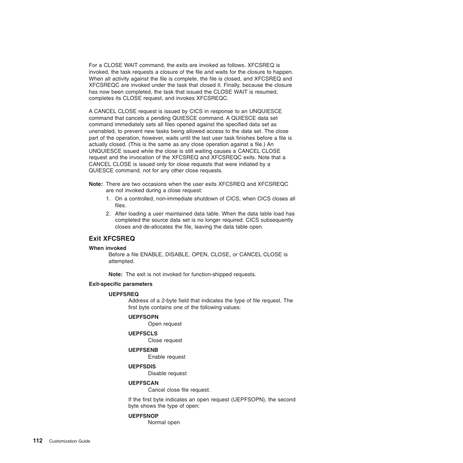 Exit xfcsreq | IBM SC34-6814-04 User Manual | Page 134 / 953