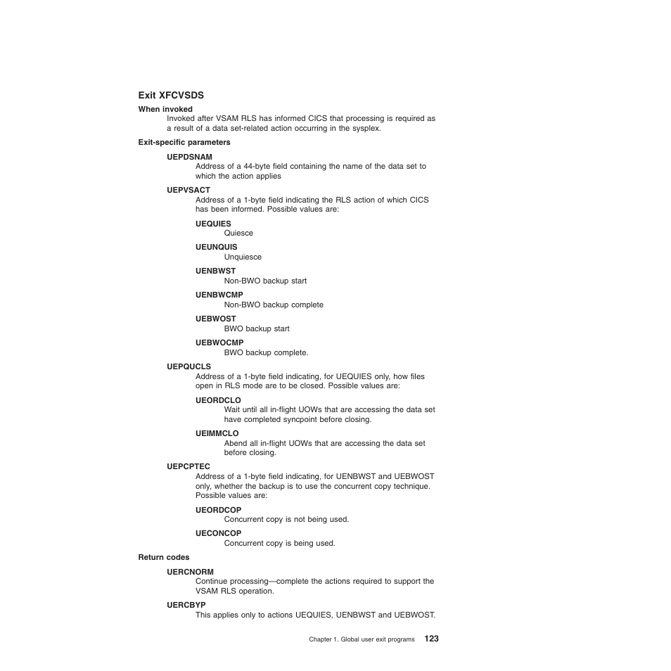 Exit xfcvsds | IBM SC34-6814-04 User Manual | Page 145 / 953