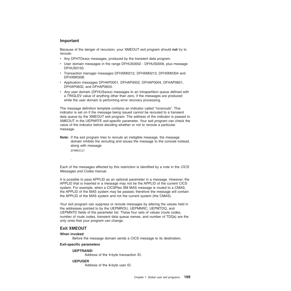 Exit xmeout | IBM SC34-6814-04 User Manual | Page 191 / 953