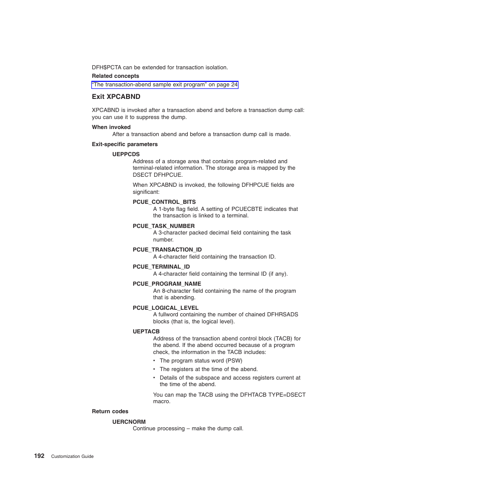 Exit xpcabnd | IBM SC34-6814-04 User Manual | Page 214 / 953