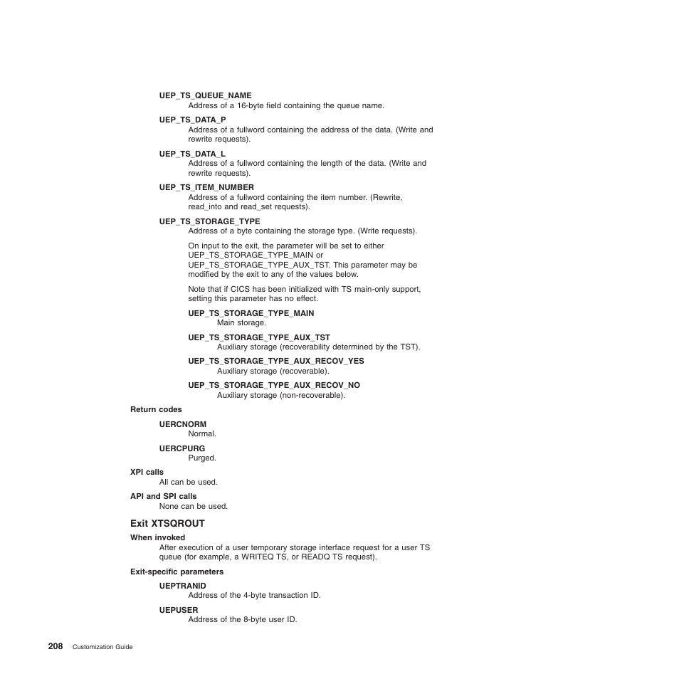 Exit xtsqrout | IBM SC34-6814-04 User Manual | Page 230 / 953