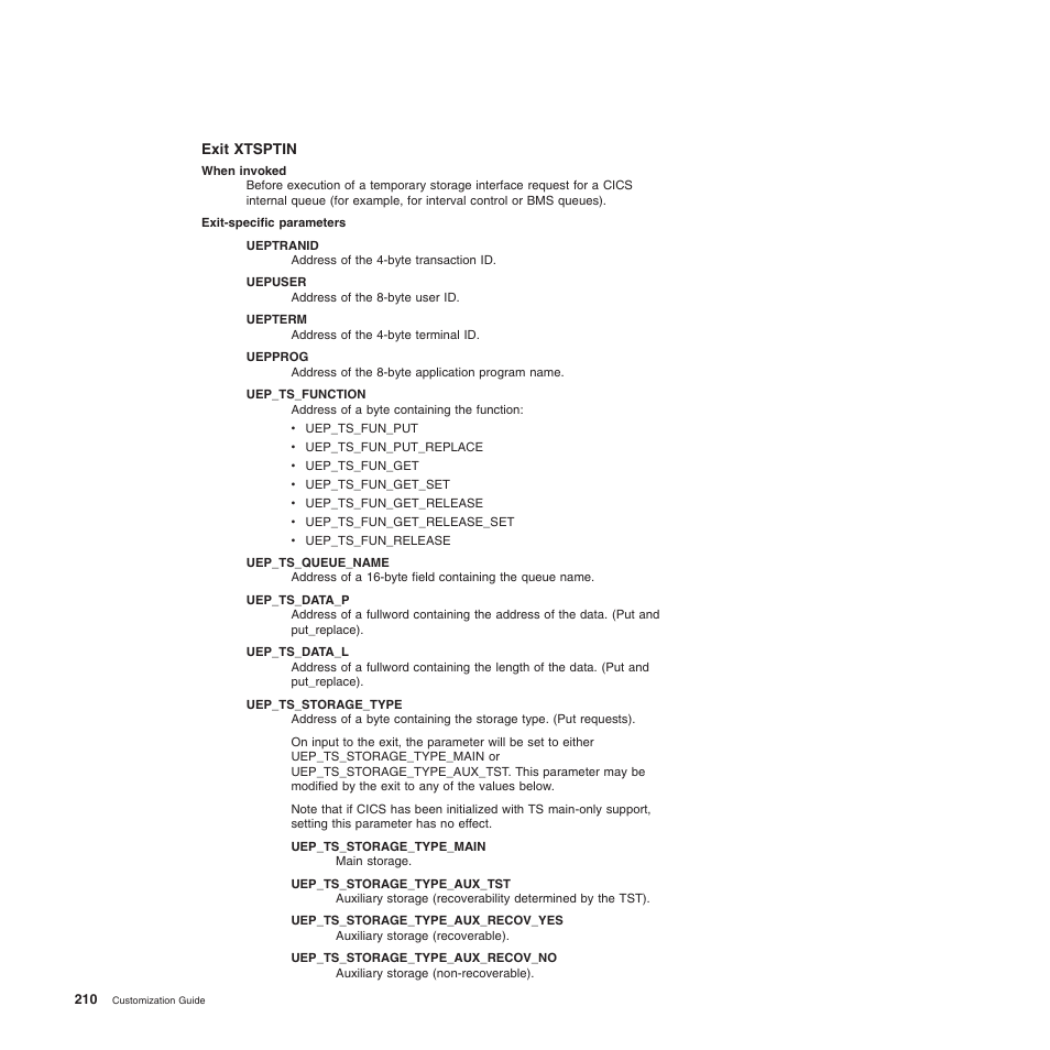 Exit xtsptin | IBM SC34-6814-04 User Manual | Page 232 / 953