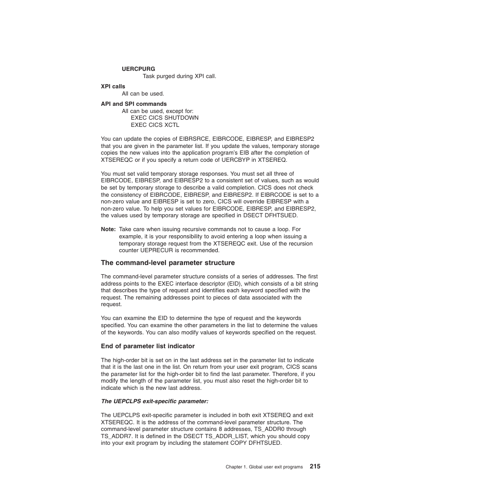 The command-level parameter structure | IBM SC34-6814-04 User Manual | Page 237 / 953