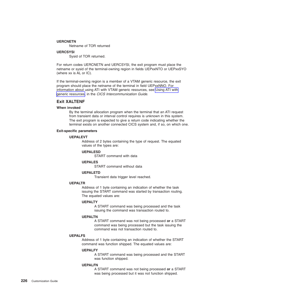 Exit xaltenf | IBM SC34-6814-04 User Manual | Page 248 / 953