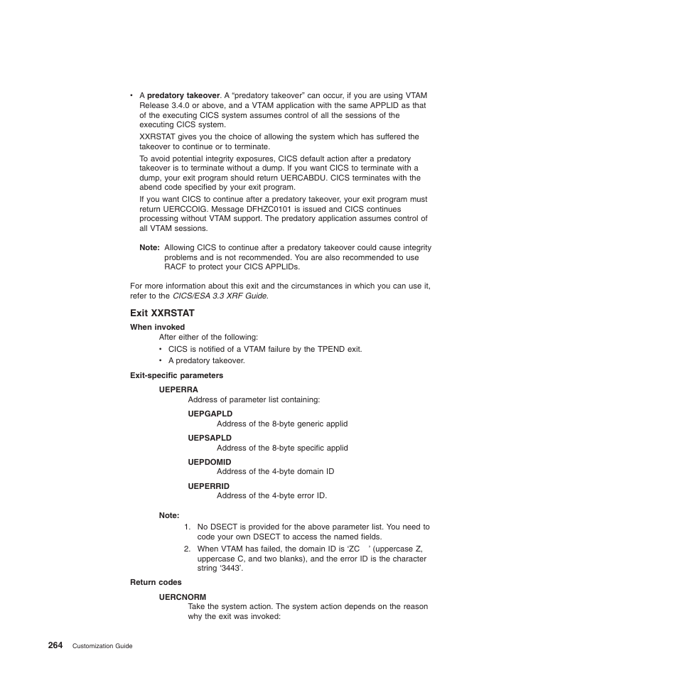 Exit xxrstat | IBM SC34-6814-04 User Manual | Page 286 / 953