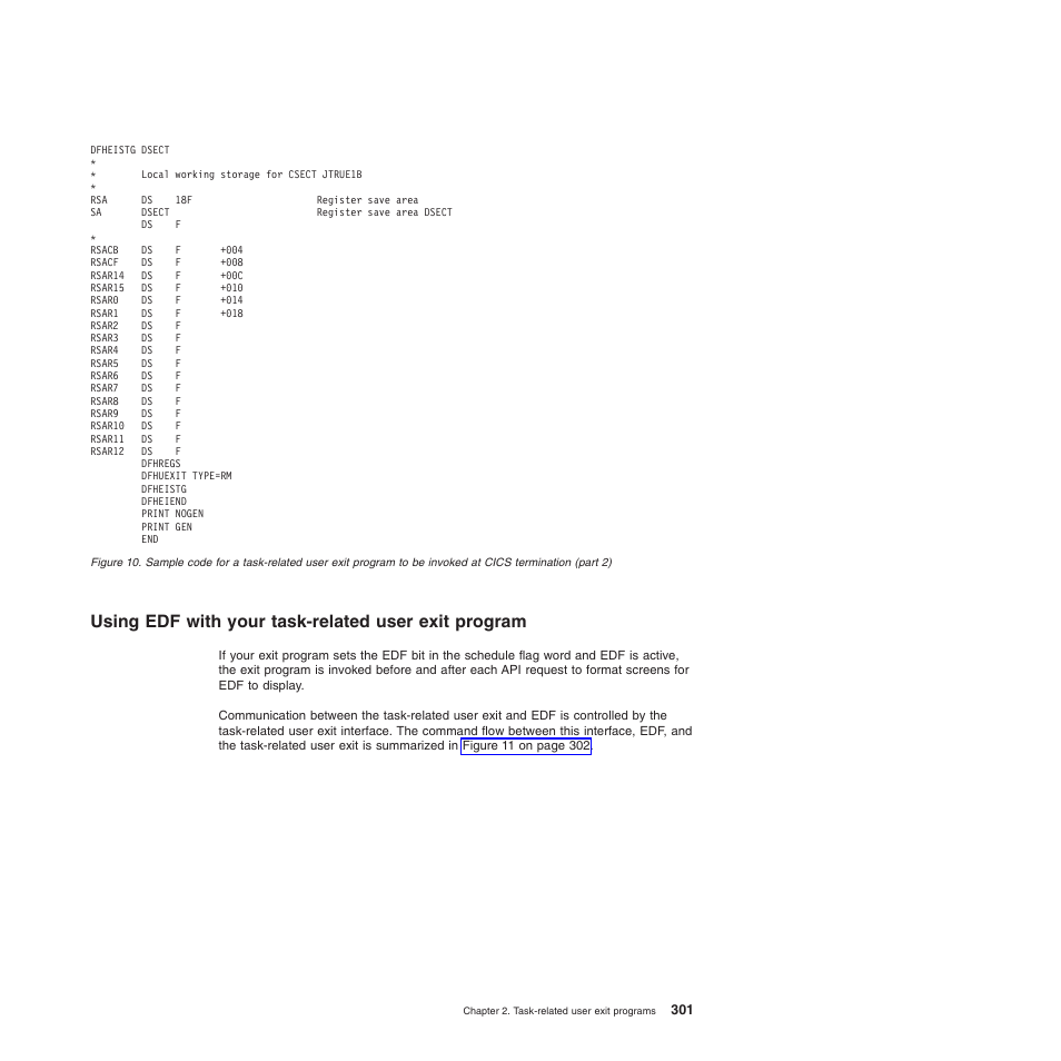 Using edf with your task-related user exit program | IBM SC34-6814-04 User Manual | Page 323 / 953