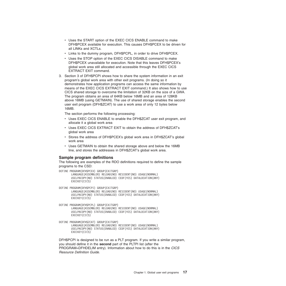 Sample program definitions | IBM SC34-6814-04 User Manual | Page 39 / 953