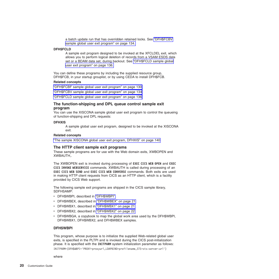 The http client sample exit programs | IBM SC34-6814-04 User Manual | Page 42 / 953