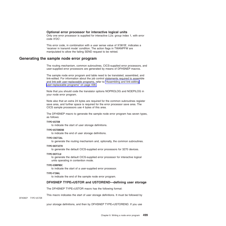 Generating the sample node error program | IBM SC34-6814-04 User Manual | Page 521 / 953