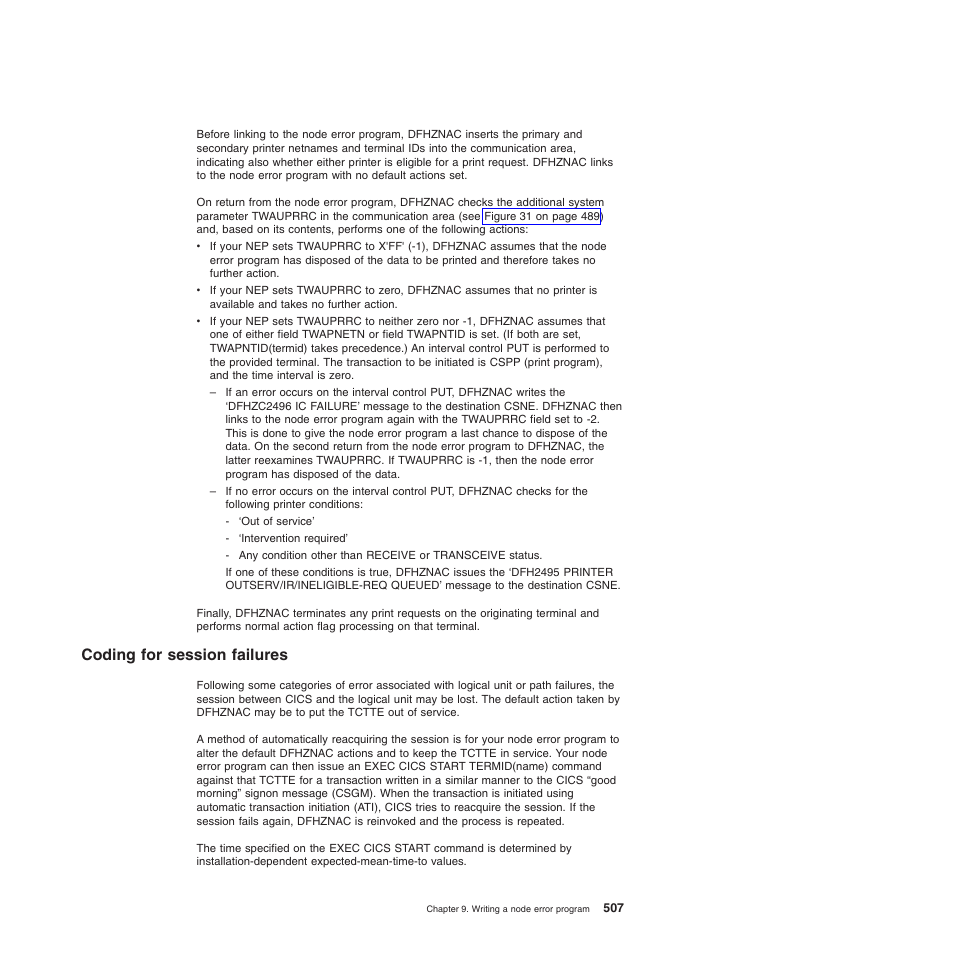 Coding for session failures | IBM SC34-6814-04 User Manual | Page 529 / 953