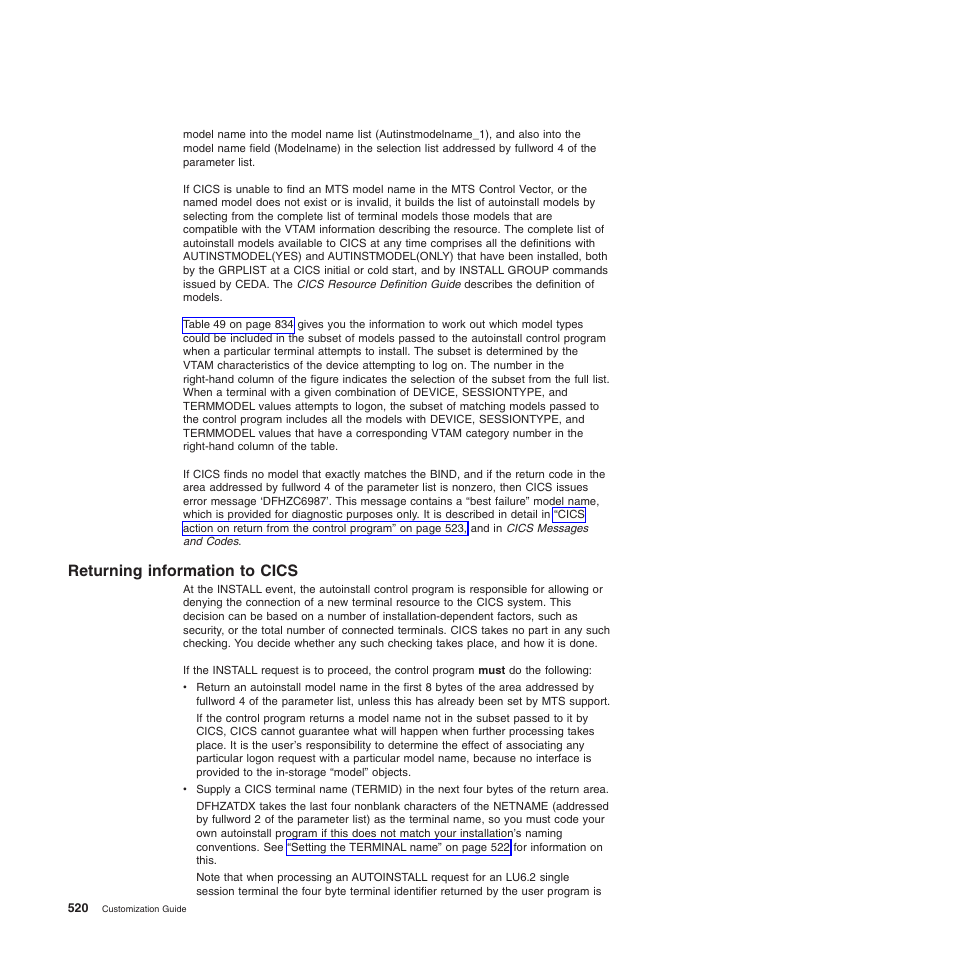 Returning information to cics | IBM SC34-6814-04 User Manual | Page 542 / 953