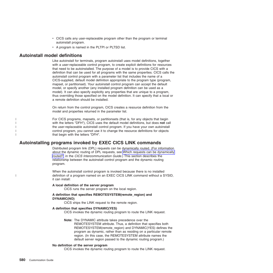 Autoinstall model definitions, Autoinstalling programs invoked by exec cics | IBM SC34-6814-04 User Manual | Page 602 / 953