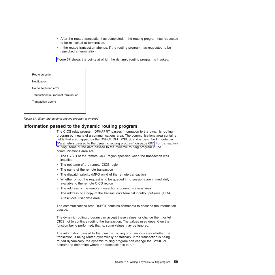 Information passed to the dynamic routing program | IBM SC34-6814-04 User Manual | Page 613 / 953