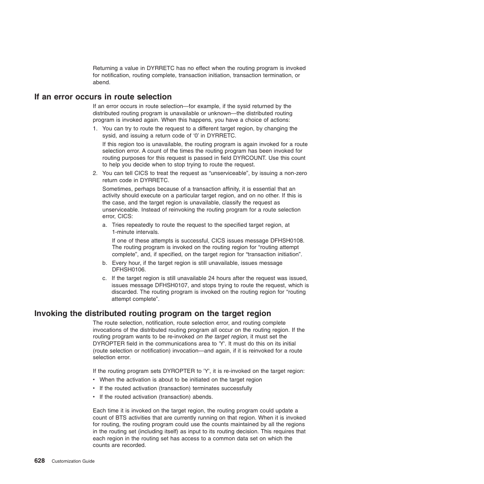 If an error occurs in route selection | IBM SC34-6814-04 User Manual | Page 650 / 953