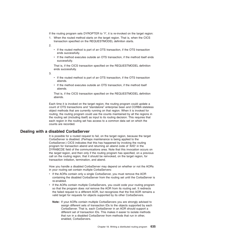 Dealing with a disabled corbaserver | IBM SC34-6814-04 User Manual | Page 657 / 953