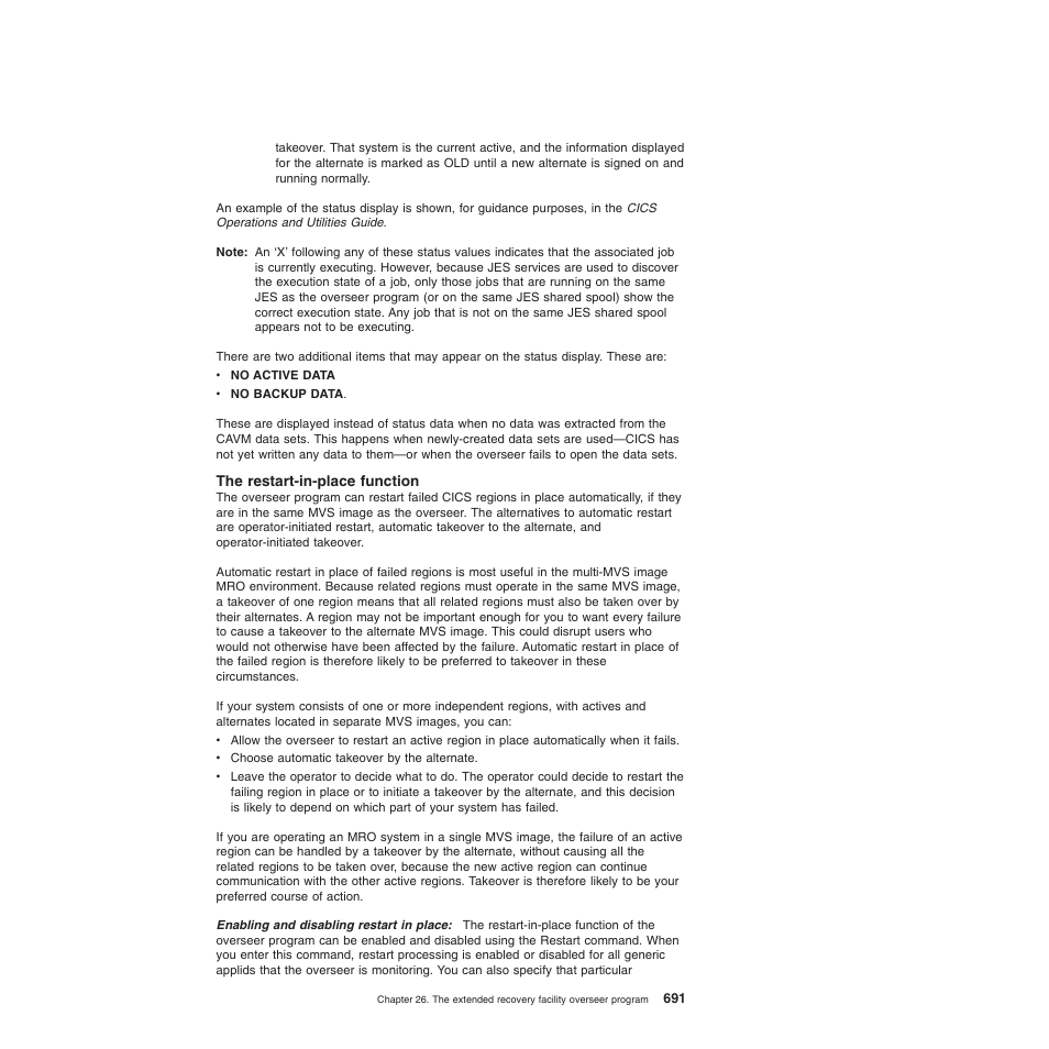 The restart-in-place function | IBM SC34-6814-04 User Manual | Page 713 / 953