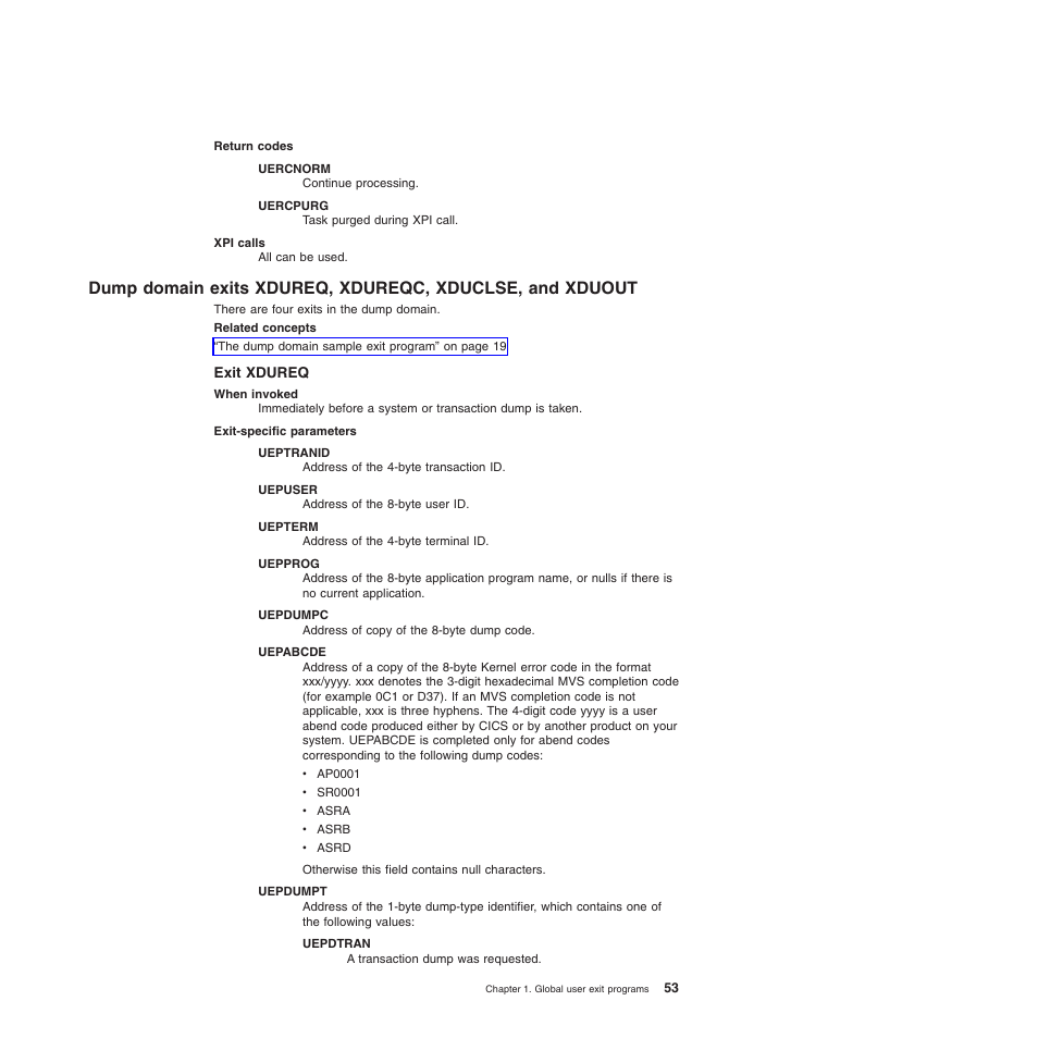 Exit xdureq | IBM SC34-6814-04 User Manual | Page 75 / 953