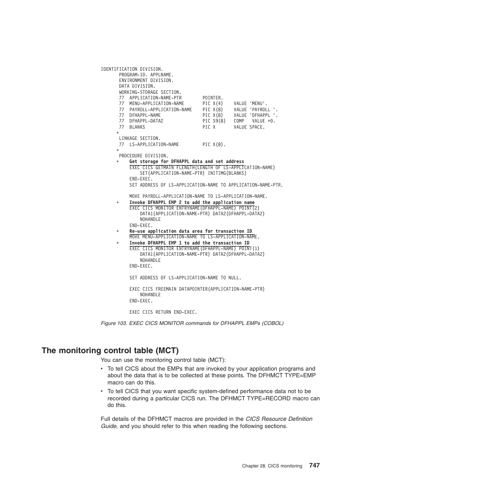 The monitoring control table (mct) | IBM SC34-6814-04 User Manual | Page 769 / 953