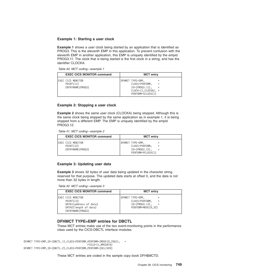 Dfhmct type=emp entries for dbctl | IBM SC34-6814-04 User Manual | Page 771 / 953