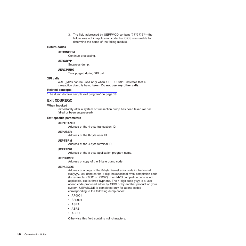 Exit xdureqc | IBM SC34-6814-04 User Manual | Page 78 / 953