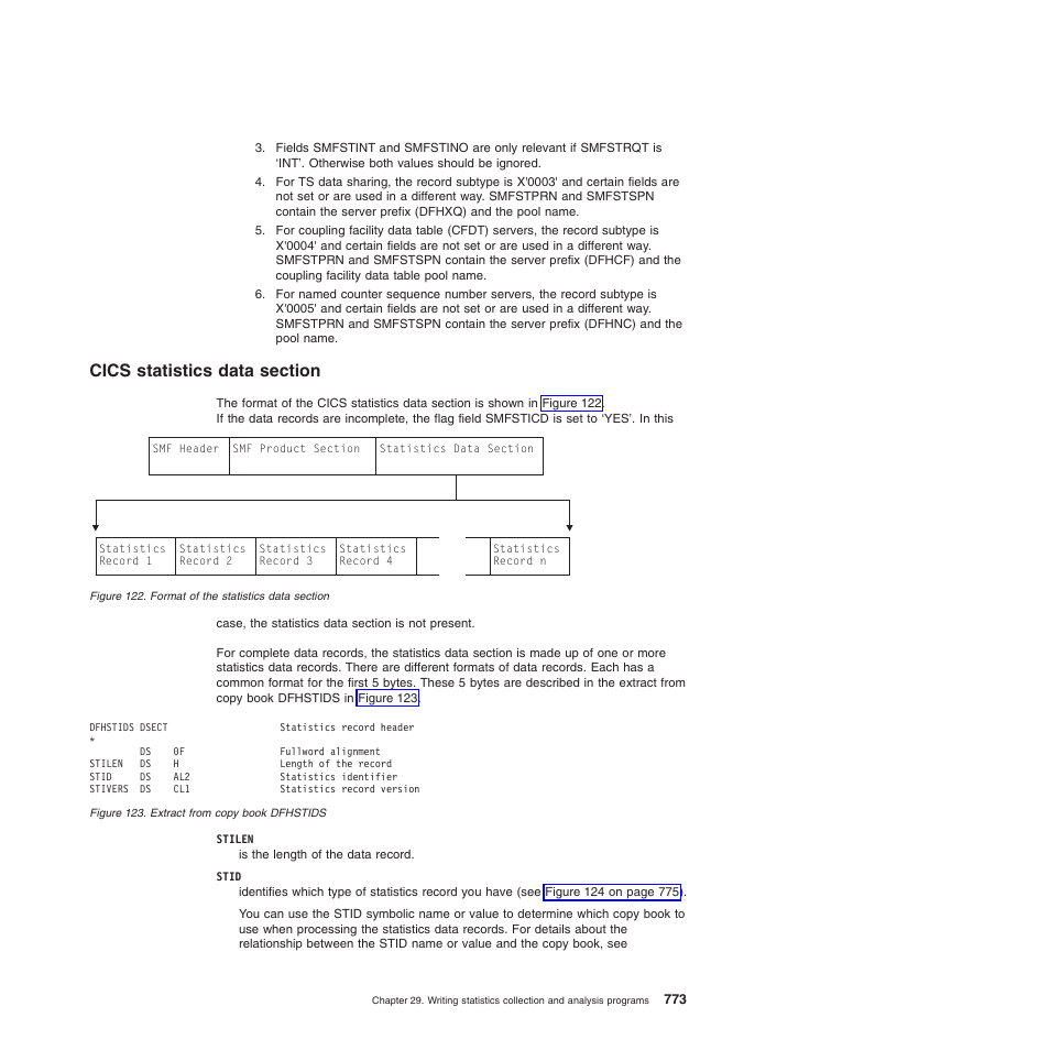 Cics statistics data section | IBM SC34-6814-04 User Manual | Page 795 / 953