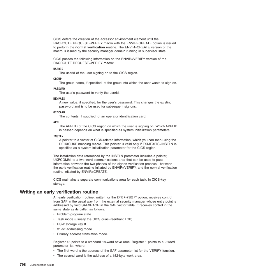 Writing an early verification routine | IBM SC34-6814-04 User Manual | Page 820 / 953