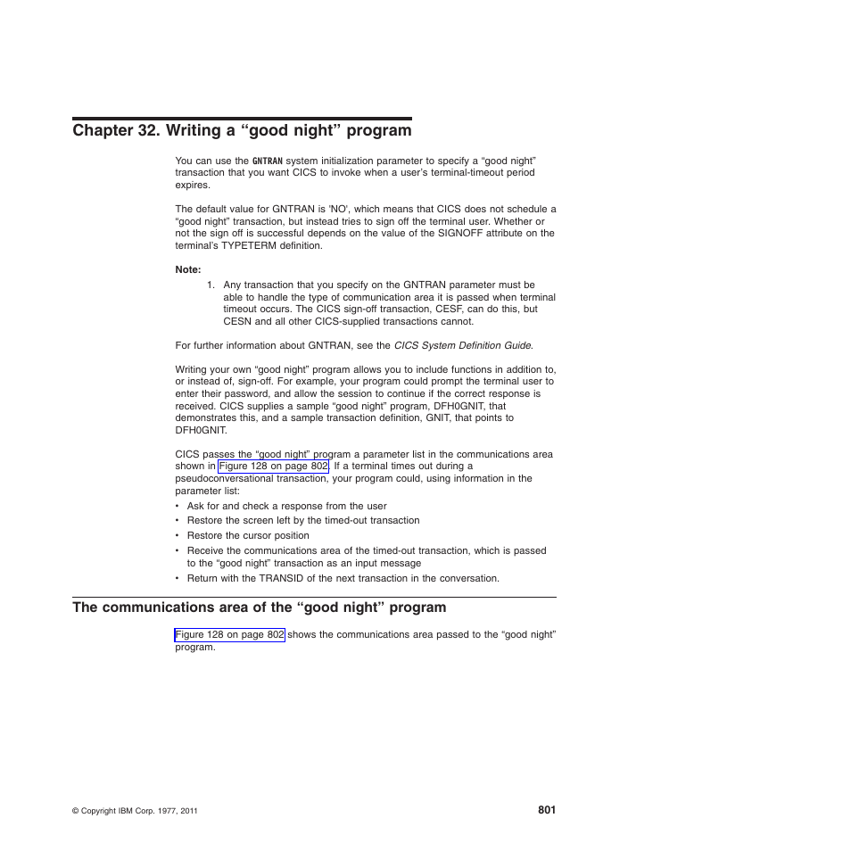 Chapter 32. writing a “good night” program | IBM SC34-6814-04 User Manual | Page 823 / 953