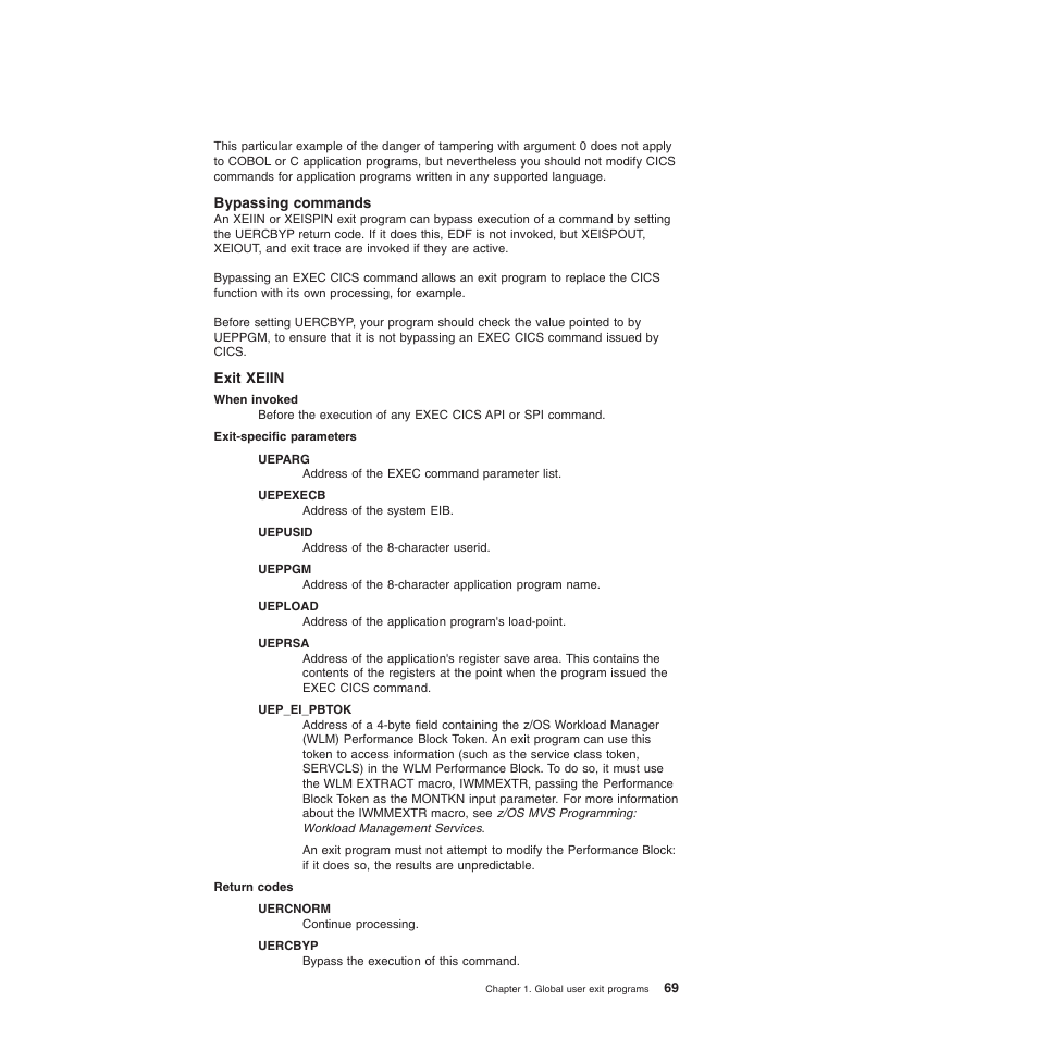 Bypassing commands, Exit xeiin | IBM SC34-6814-04 User Manual | Page 91 / 953