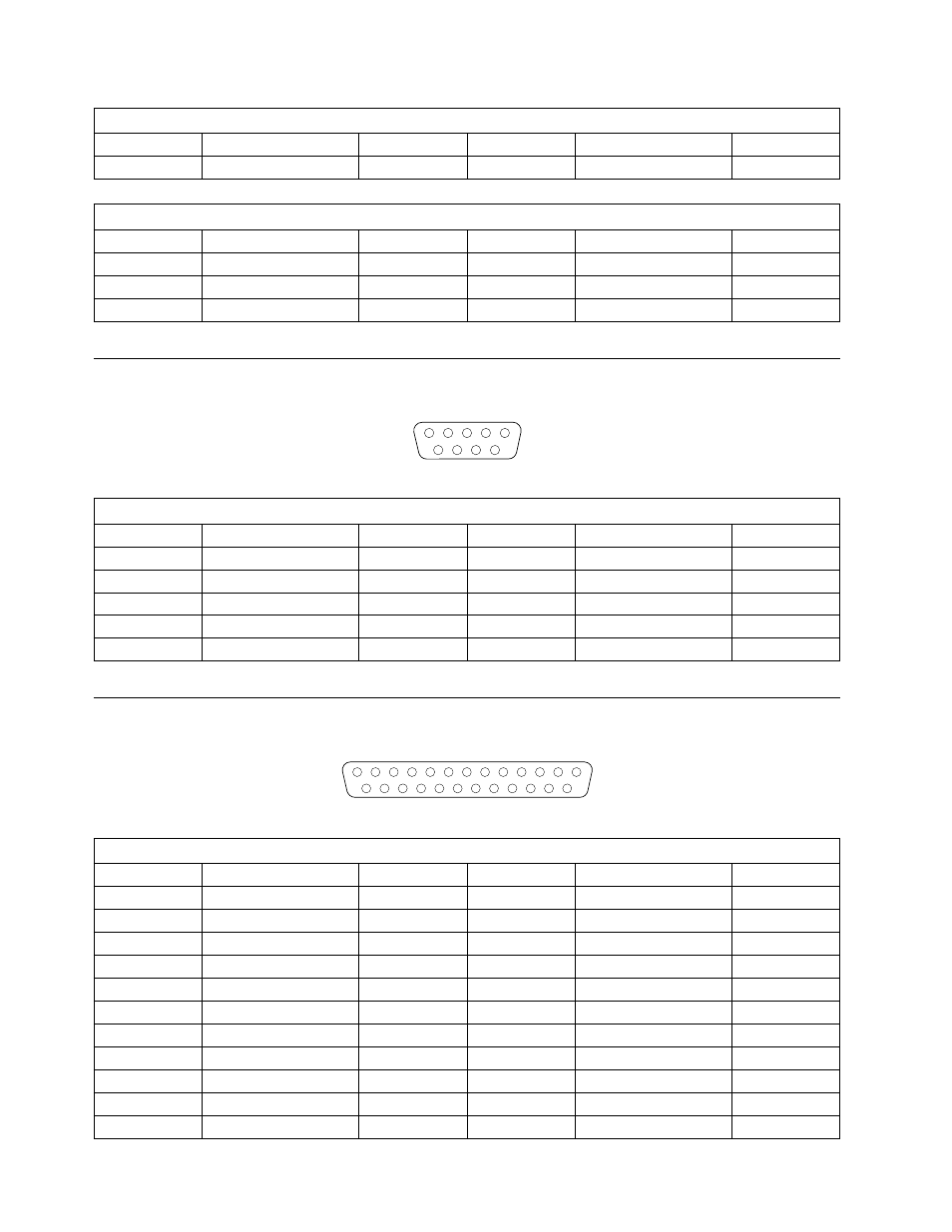 Serial port connector, Parallel port connector, Appendix a. connector pin assignments | IBM 6288 User Manual | Page 42 / 53