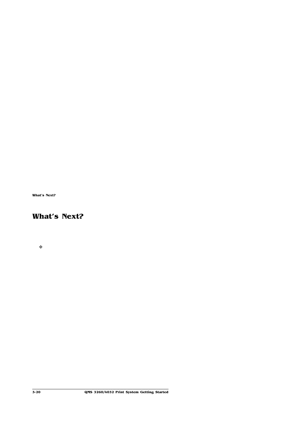 What's next, What's next? -20 | IBM Print System QMS 4032 User Manual | Page 46 / 86
