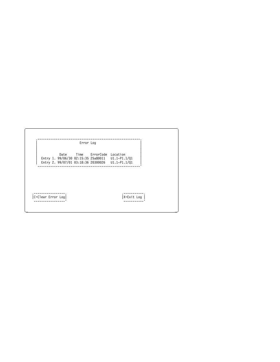 Display error log | IBM Enterprise Server H80 Series User Manual | Page 100 / 230