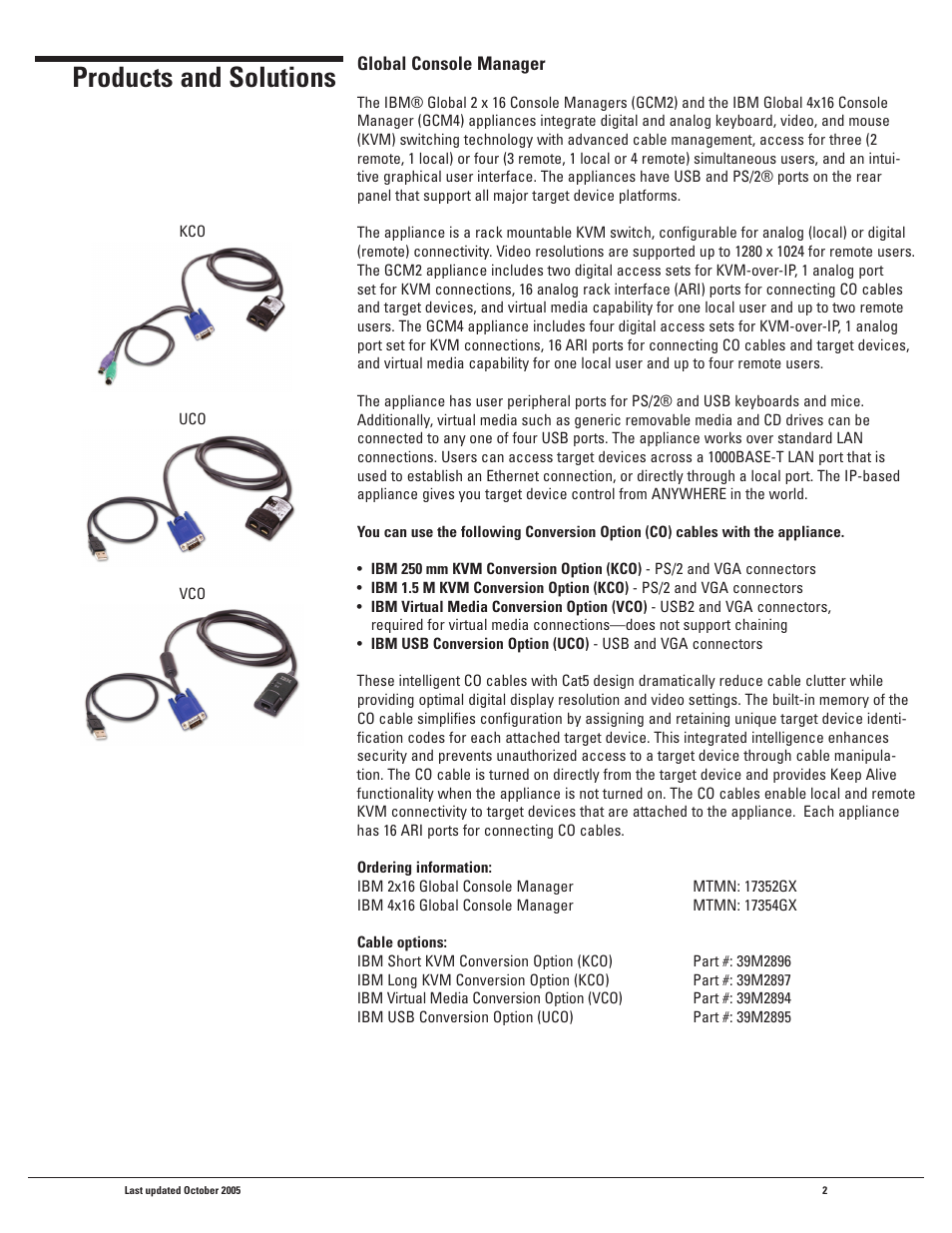 Products and solutions | IBM 1X8 User Manual | Page 2 / 18