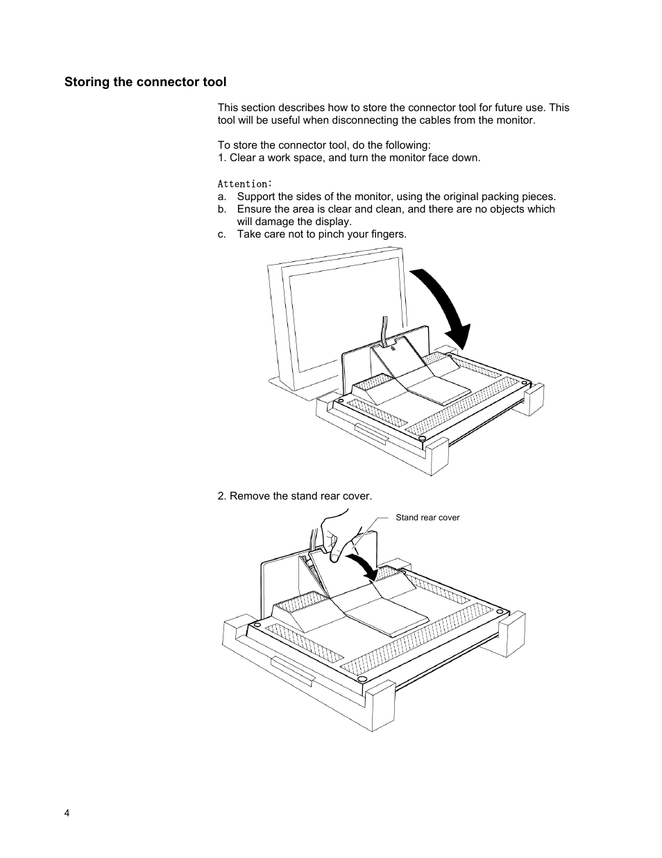 Storing the connector tool | IBM T221 User Manual | Page 10 / 43